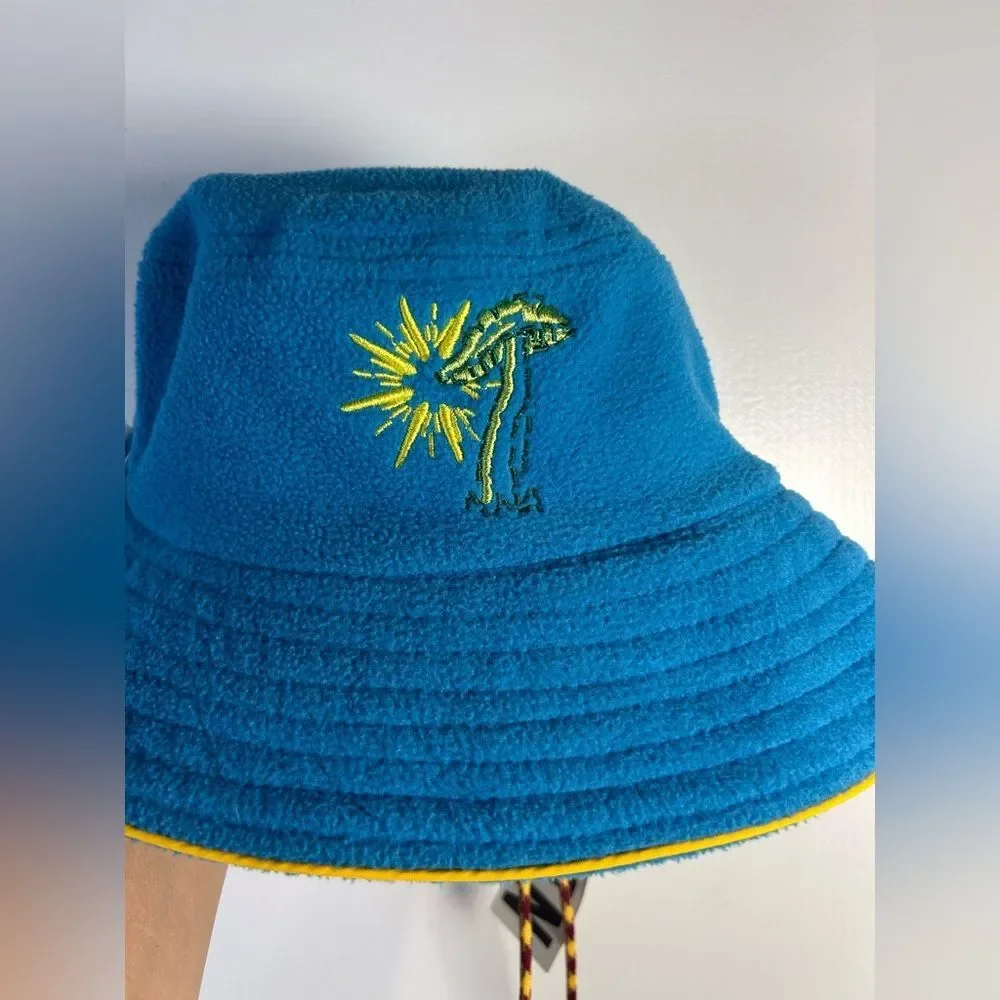 Urban Outfitters Teal Hat with Yellow and Red Cord